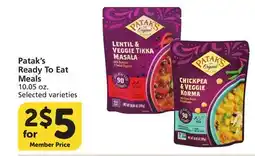 Albertsons Patak's Ready To Eat Meals offer