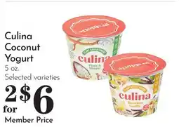 Pavilions Culina Coconut Yogurt offer