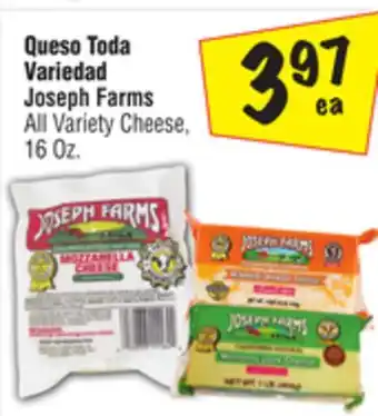 El Super Joseph Farms All Variety Cheese offer