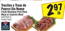 El Super Fresh Boneless Pork Stew Meat or Cushion Meat offer