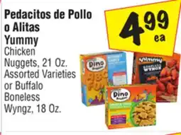 El Super Yummy Chicken Nuggets, 21 Oz. Assorted Varieties or Buffalo Boneless Wyngz, 18 Oz offer