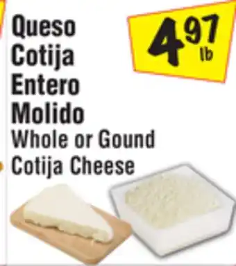 El Super Whole or Gound Cotija Cheese offer