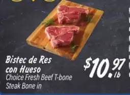 El Super Choice Fresh Beef T-bone Steak offer