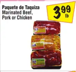 El Super Marinated Beef, Pork or Chicken offer