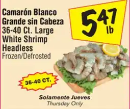 El Super Large White Shrimp Headless offer