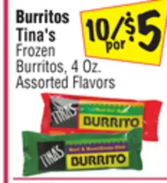 El Super Tina's Frozen Burritos offer