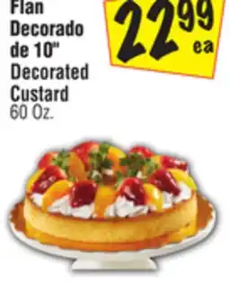 El Super Flan Decorado de 10 Decorated Custard offer