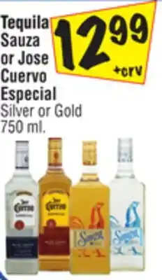 El Super Tequila Sauza or Jose Cuervo Especial Silver or Gold offer