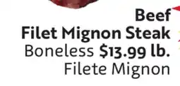 Foodmaxx Beef Filet Mignon Steak offer