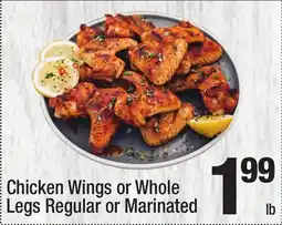 Super King Markets Chicken Wings or Whole Legs Regular or Marinated offer