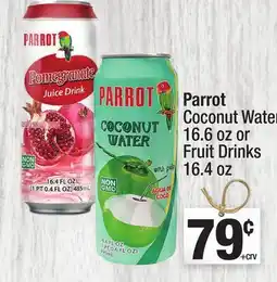 Super King Markets Parrot Coconut Water 16.6 oz or Fruit Drinks 16.4 oz offer