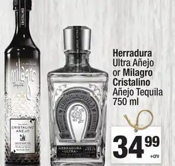 Super King Markets Herradura Ultra Añejo or Milagro Cristalino Añejo Tequila offer