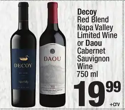 Super King Markets Decoy Red Blend Napa Valley Limited Wine or Daou Cabernet Sauvignon Wine offer