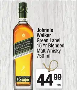 Super King Markets Johnnie Walker Green Label 15 Yr Blended Malt Whisky offer