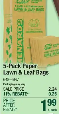 Menards Menards 30 Gallon Paper Lawn and Leaf Bags - 5 Count offer