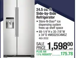 Menards Maytag 24.5 cu. ft. Fingerprint Resistant Stainless Steel Side-by-Side Refrigerator offer