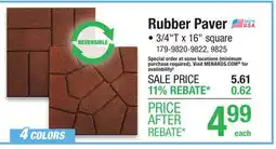 Menards GroundSmart 16 Dual-Sided Red Rubber Paver offer