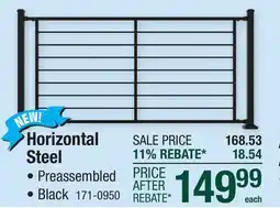 Menards UltraDeck 6' x 34 Black Level Horizontal Rod Rail offer