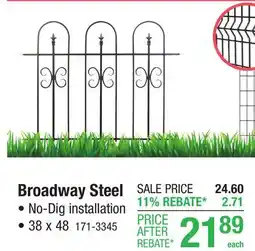 Menards Enchanted Garden 38 x 48 Broadway No-Dig Fence Panel offer
