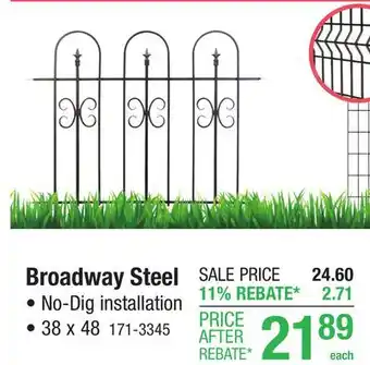 Menards Enchanted Garden 38 x 48 Broadway No-Dig Fence Panel offer