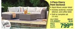 Menards Signature Design by Ashley Cherry Point 3-Piece Outdoor Sectional Set offer