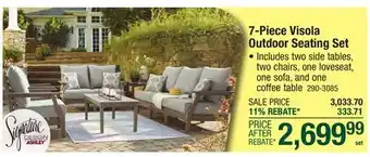 Menards Signature Design by Ashley Visola 7-Piece Outdoor Seating Set offer
