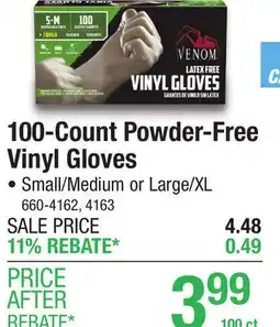 Menards Venom S/M Powder-Free Vinyl Gloves - 100 Count offer