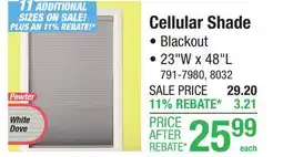 Menards Window Images White Dove Blackout Cordless Cellular Shade - 23W x 48L offer