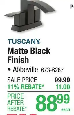 Menards Tuscany Abbeville Two-Handle 4 Centerset Matte Black Bathroom Sink Faucet offer