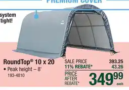 Menards ShelterLogic RoundTop AutoShelter 10 x 20 Fabric Carport offer