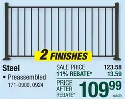 Menards UltraDeck 6' x 34 Black Level Rail Panel offer