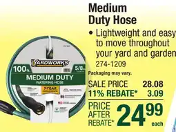 Menards Yardworks 5/8 x 100' Medium-Duty Vinyl Garden Hose offer