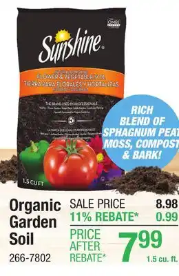 Menards Sunshine Natural and Organic Garden Soil - 1.5 cu. ft offer