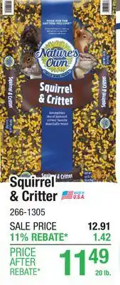 Menards Nature's Own Wildlife Squirrel & Critter Wildlife Food - 20 lb offer