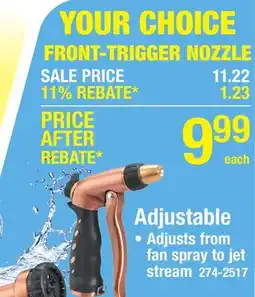 Menards Front-Trigger Adjustable Nozzle offer