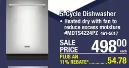 Menards Maytag 5-Cycle Fingerprint Resistant Stainless Steel Built-In Dishwasher offer
