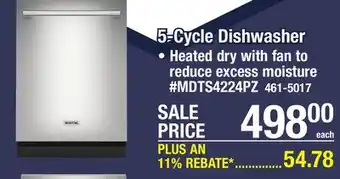 Menards Maytag 5-Cycle Fingerprint Resistant Stainless Steel Built-In Dishwasher offer