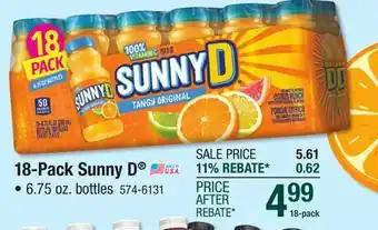 Menards Sunny D Tangy Original - 18 Pack offer