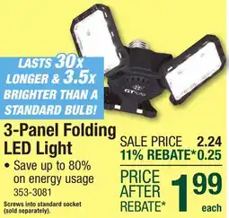 Menards GT-Lite 150 Watt Equivalent 3-Panel E26 Daylight LED Light Bulb offer
