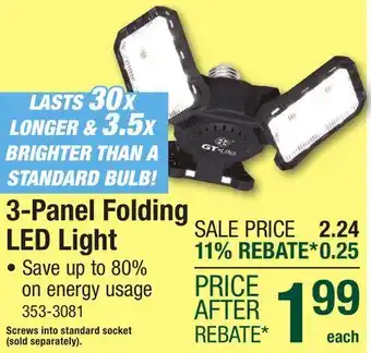 Menards GT-Lite 150 Watt Equivalent 3-Panel E26 Daylight LED Light Bulb offer