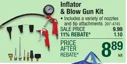 Menards Tool Shop Pistol Grip Tire Inflator and Blow Gun Kit - 15 Piece offer