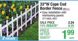 Menards Master Mark 13-1/2 x 33 White Cape Cod Decorative Border Fence offer