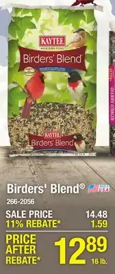 Menards KAYTEE Birders' Blend Wild Bird Food Seed - 16 lb offer
