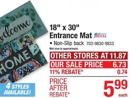 Menards Mohawk Home Welcome 18 x 30 Entrance Mat offer