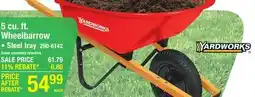Menards Yardworks 5 cu. ft. Wheelbarrow offer