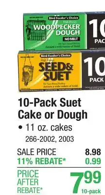 Menards C&S Products High Energy Seed & Suet Treat Suet Cake - 10 pack offer