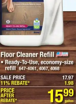 Menards Bona Hardwood Floor Cleaner Refill - 128 oz offer