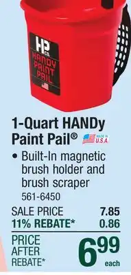 Menards HANDy Paint Pail - 1 Quart offer