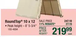 Menards ShelterLogic RoundTop Shed-in-a-Box 10 x 12 Sandstone Fabric Carport Shelter offer
