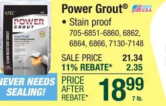 Menards TEC Power Grout 550 Light Buff - 7 lbs offer